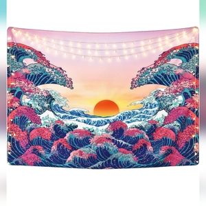 Ocean Wave Tapestry 70.9 in x 92. 5 in